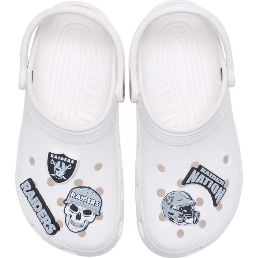 Crocs Trusted | NFL Las Vegas Raiders 5 Pack Jibbitz Shoe Charm