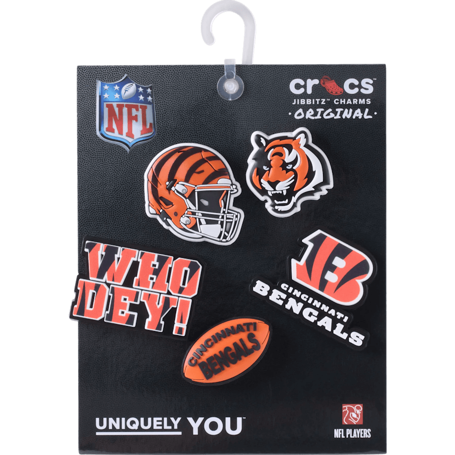 Crocs Premium | NFL Cincinnati Bengals 5 Pack Jibbitz Shoe Charm