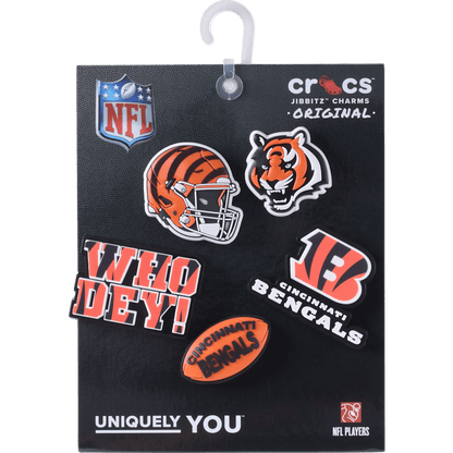 Crocs Premium | NFL Cincinnati Bengals 5 Pack Jibbitz Shoe Charm