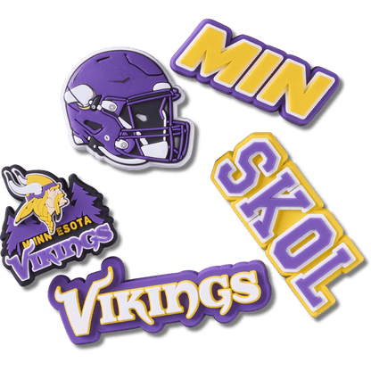Crocs New | NFL Minnesota Vikings 5 Pack Jibbitz Shoe Charm