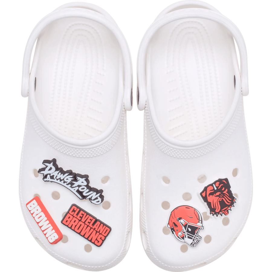 Crocs Sale | NFL Cleveland Browns 5 Pack Jibbitz Shoe Charm