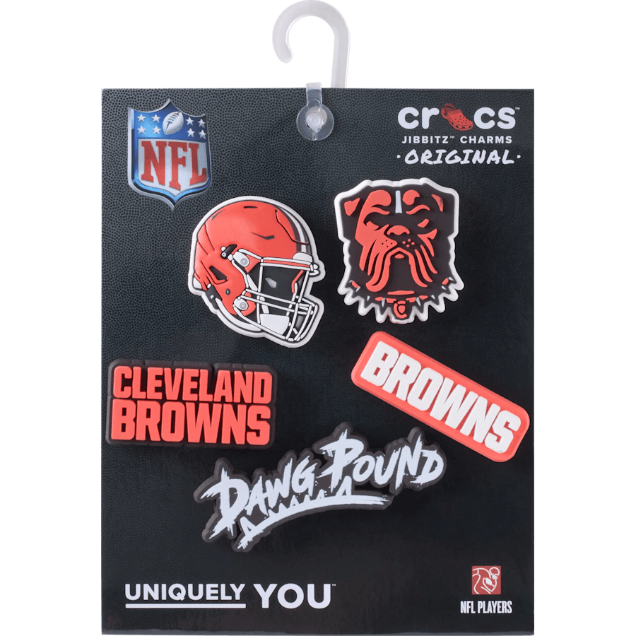 Crocs Sale | NFL Cleveland Browns 5 Pack Jibbitz Shoe Charm