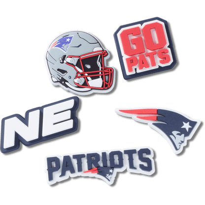 Crocs Essential | NFL New England Patriots 5 Pack Jibbitz Shoe Charm