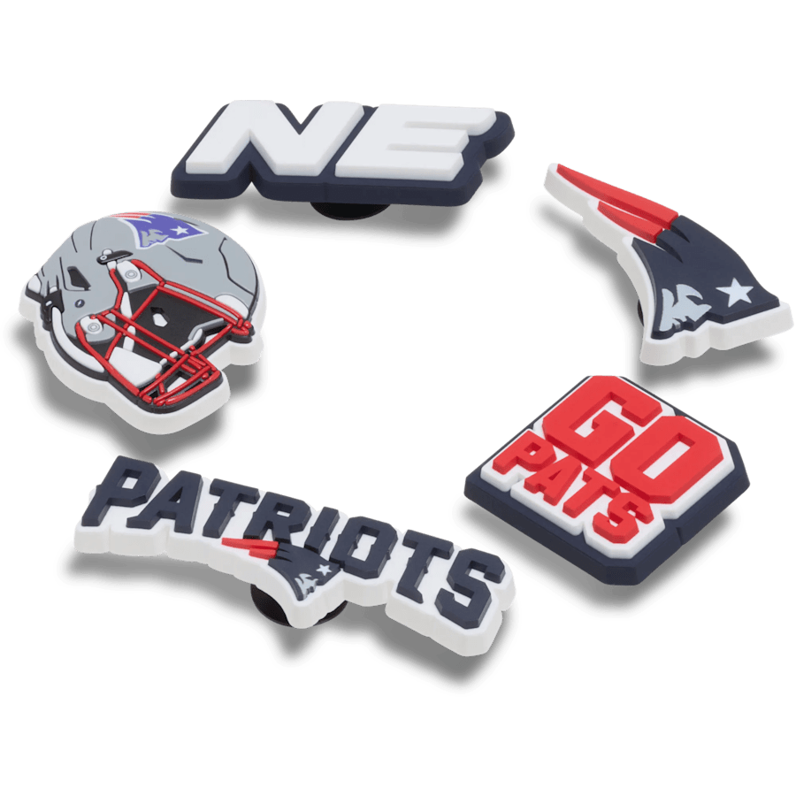 Crocs Essential | NFL New England Patriots 5 Pack Jibbitz Shoe Charm