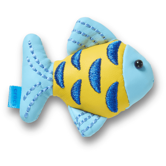 Crocs Discount | Blue and Gold Sparkle Fish Jibbitz™ charms