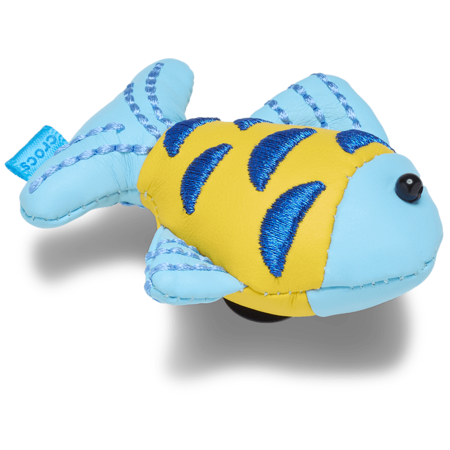 Crocs Discount | Blue and Gold Sparkle Fish Jibbitz™ charms