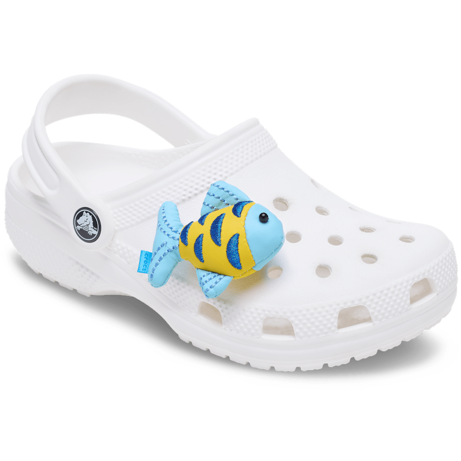 Crocs Discount | Blue and Gold Sparkle Fish Jibbitz™ charms