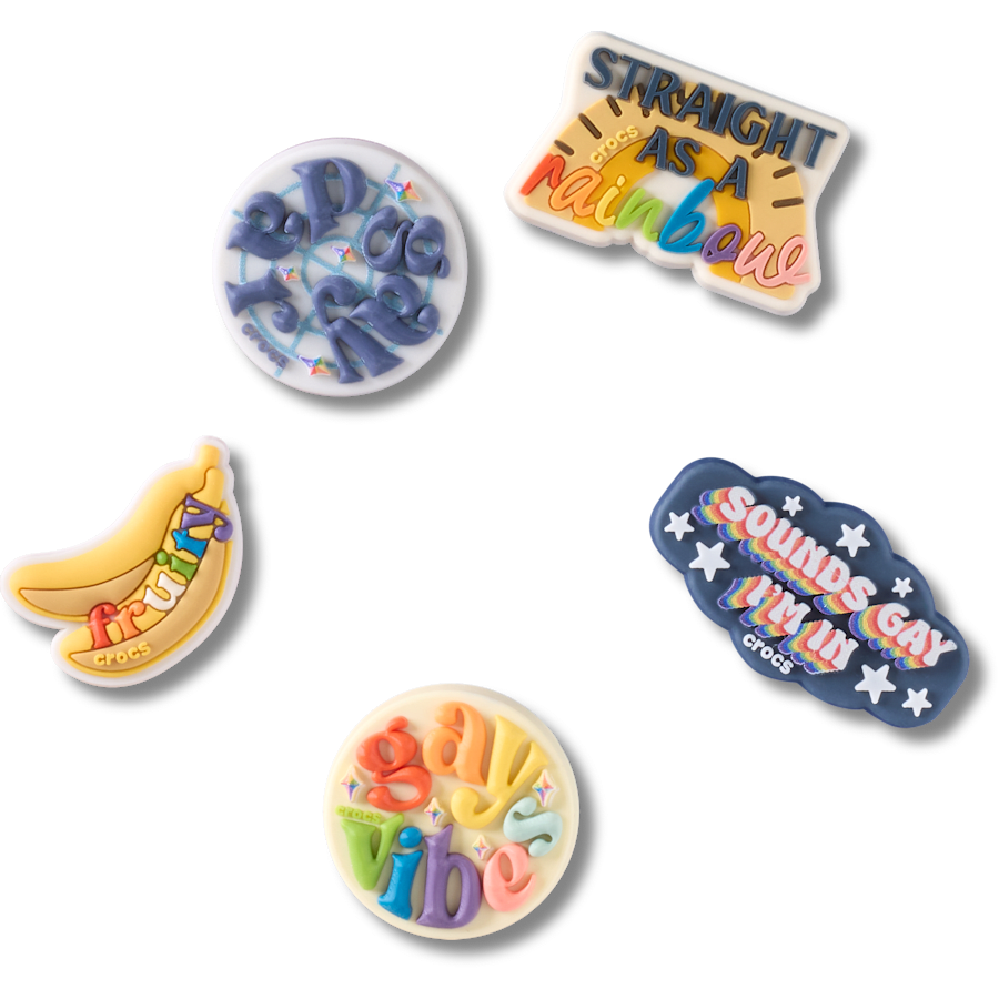 Crocs New | Irreverent Pride 5 Pack Jibbitz™ charms