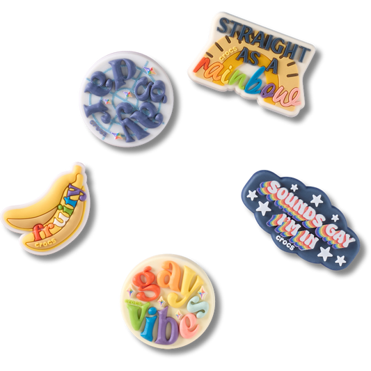 Crocs New | Irreverent Pride 5 Pack Jibbitz™ charms