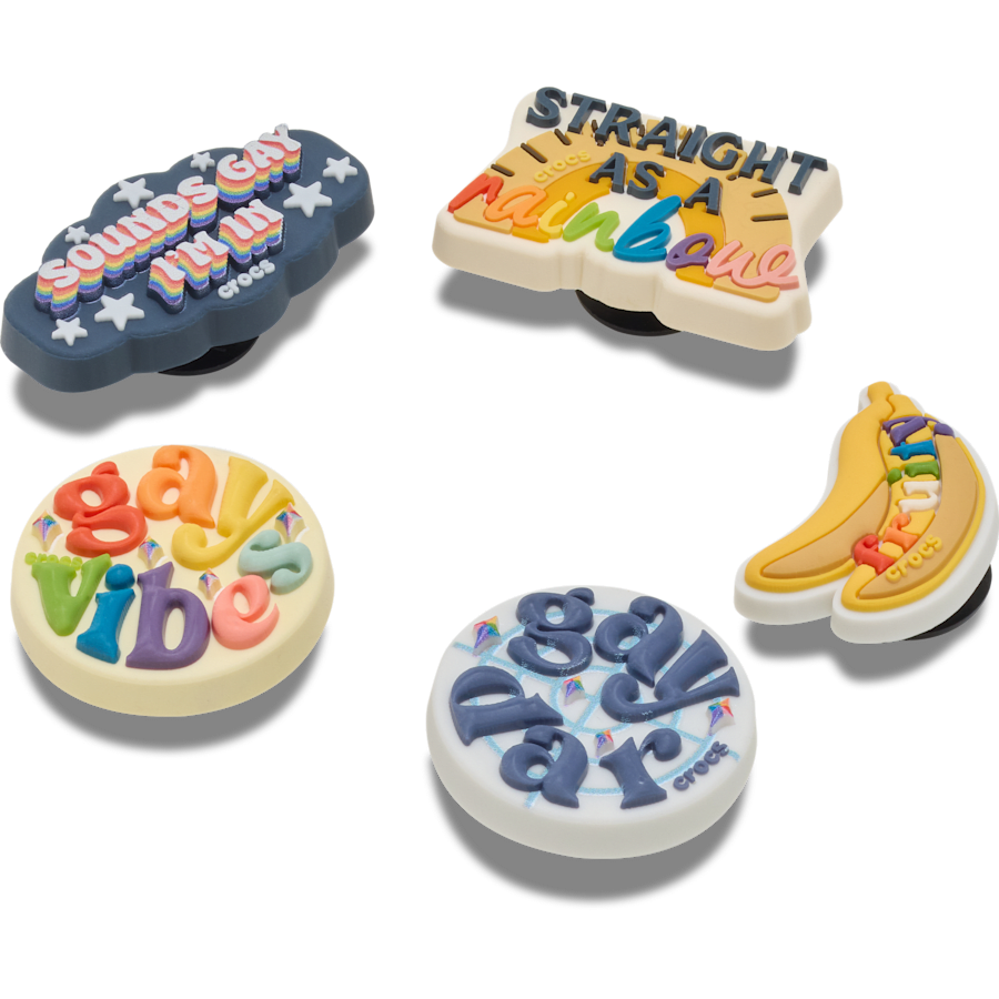 Crocs New | Irreverent Pride 5 Pack Jibbitz™ charms