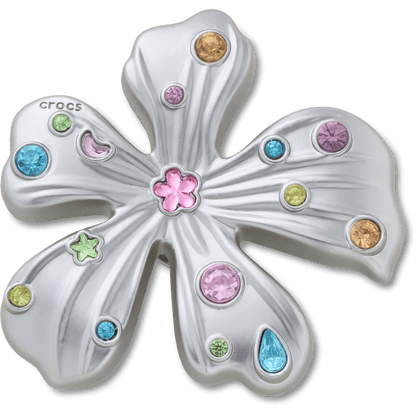 Crocs Smart Buy | Silver Meta Gem Flower Jibbitz™ charms