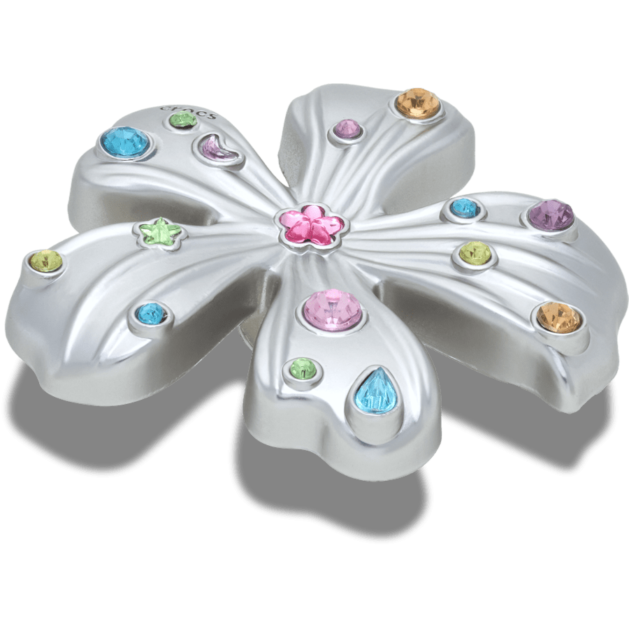 Crocs Smart Buy | Silver Meta Gem Flower Jibbitz™ charms