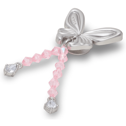 Crocs Trending | Silver Beaded Meta Butterfly Jibbitz™ charms