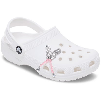 Crocs Trending | Silver Beaded Meta Butterfly Jibbitz™ charms