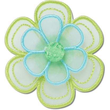 Crocs Special Offer | Green Mesh Flower Jibbitz™ charms
