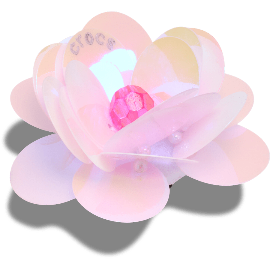 Crocs Popular | Sequin Pink Flower Jibbitz™ charms