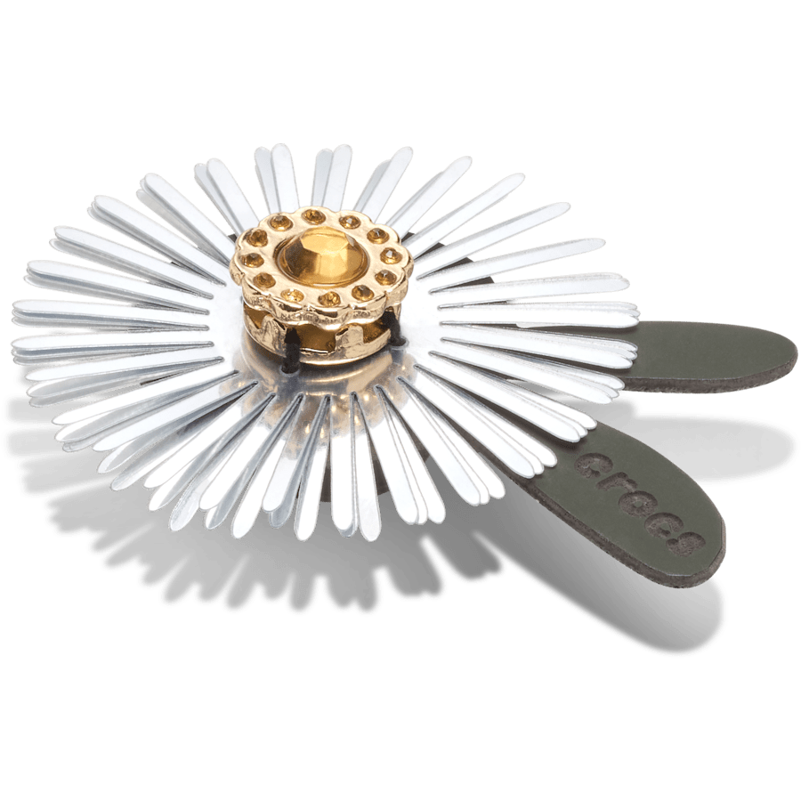 Crocs Featured | Silver Sequin Flower Jibbitz™ charms