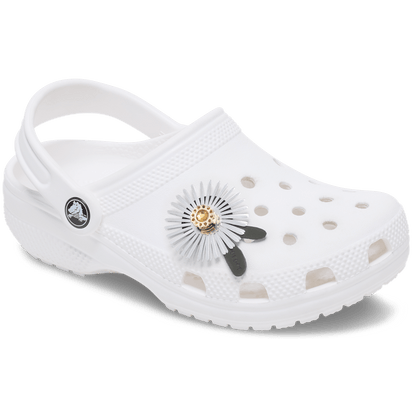 Crocs Featured | Silver Sequin Flower Jibbitz™ charms