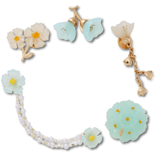 Crocs Discount | Blue Dainty Floral 5 Pack Jibbitz™ charms