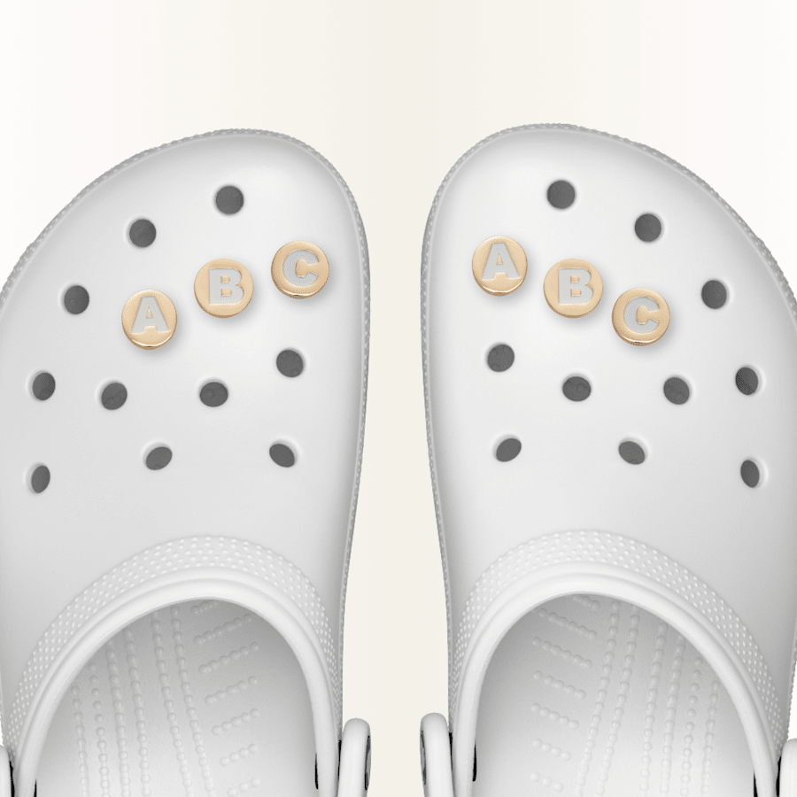 Crocs Special Offer | Gold Letter A-Z Jibbitz Shoe Charm