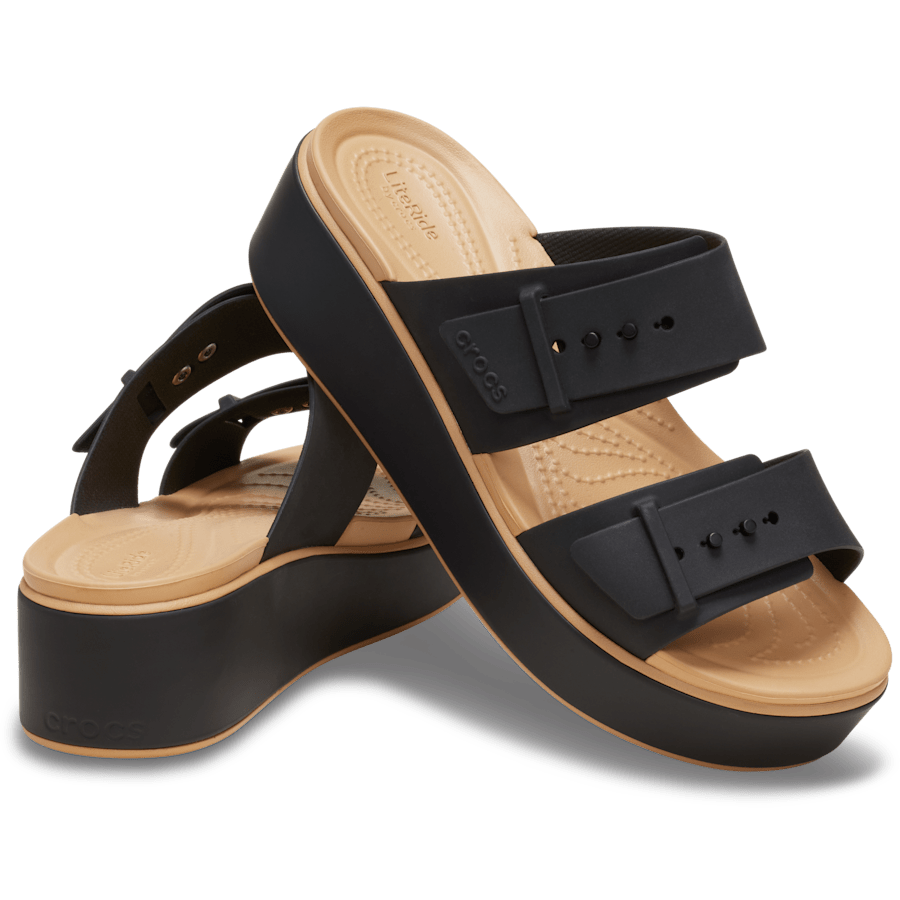 Crocs Classic | Brooklyn Buckle Matte Wrap Low Wedge