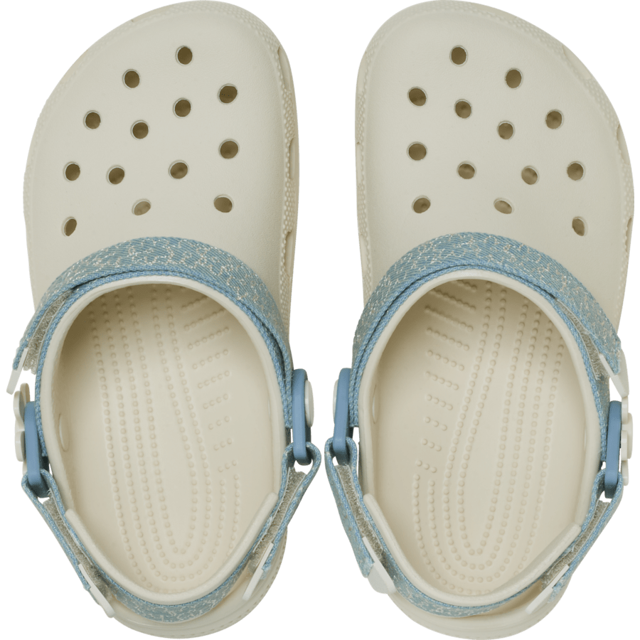 Crocs Signature | Kids’ Classic Denim Flower Adjustable Backstrap Clog