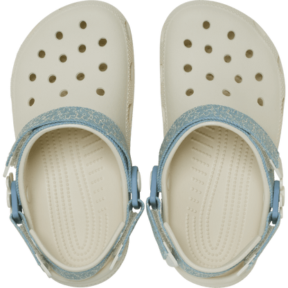 Crocs Signature | Kids’ Classic Denim Flower Adjustable Backstrap Clog