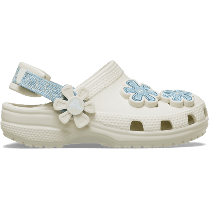 Crocs Sale | Toddler Classic Denim Flower Adjustable Backstrap Clog