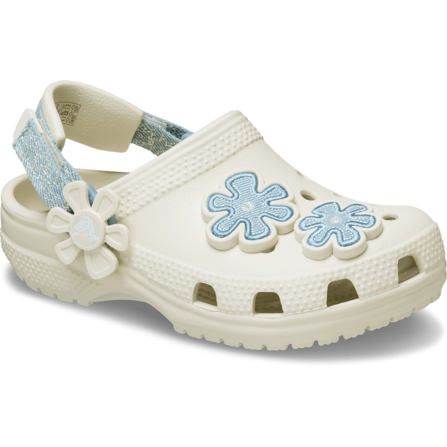 Crocs Sale | Toddler Classic Denim Flower Adjustable Backstrap Clog
