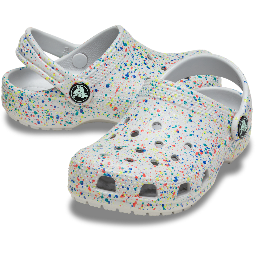Crocs Best Seller | Toddler Classic Glow Paint Splatter Clog