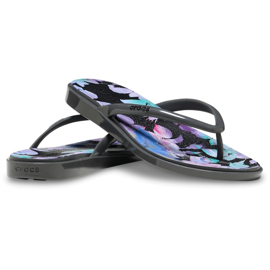 Crocs Trusted | Miami Round Toe Dark Floral Flip